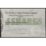 Great Britain: Border Counties Railway Company, 5 shares of £5, 185[5], #133, black, green unde...