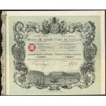 Spain/France: Sociedad General del Puerto de Pasajes, dividend share, San Sebastian 1885, #2989...