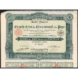 France: Soc. Gen. des Grands Crus de Chateauneuf-du-Pape, 100 franc share, Chateau de la Grande...