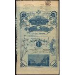 Roumania: Banca Grivita din Bucaresti, 500 lei share, 1915, #016, attractive Art Nouveau design...