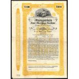 Hungary: Hungarian Land Mortgage Institute, 7½% Land Mortgage, specimen bond for £1000, 1926, l...