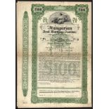 Hungary: Hungarian Land Mortgage Institute, 7½% Land Mortgage, specimen bond for £100, 1926, £1...