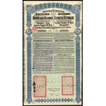 China: 1913 Lung Tsing U Hai Railway Loan, £20 bond, #B036103, large format, ornate border, blu...