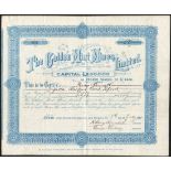 Norway: Golden Mint Mines Ltd., £1 shares, 190[1], #695, ornate border, blue. A British company...