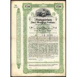 Hungary: Hungarian Land Mortgage Institute, 7½% Land Mortgage, specimen bond for £500, 1926, is...