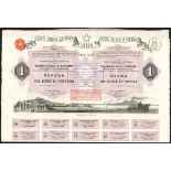 Italy: Societa Italiana Automobili "Darracq", certificate for 1 share of 25 lire, no. 875, Napo...