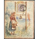 The Dr. Paul Ramsay Collection of Hand Painted Envelopes George Henry Edwards (1859-1918) 1891...