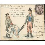 The Dr. Paul Ramsay Collection of Hand Painted Envelopes 1900 (27 April) handpainted envelope...