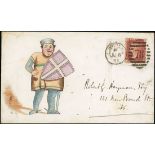 The Dr. Paul Ramsay Collection of Hand Painted Envelopes Harry Culshaw 1865 (June 6) envelope w...