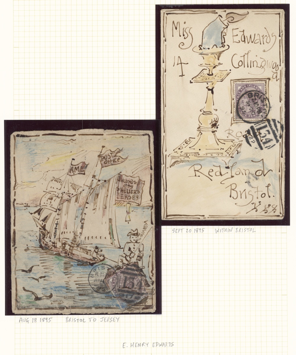 The Dr. Paul Ramsay Collection of Hand Painted Envelopes George Henry Edwards (1859-1918) 1893-... - Image 2 of 2