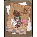 The Dr. Paul Ramsay Collection of Hand Painted Envelopes Harry Culshaw 1875 (24 Dec.) handpaint...