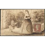 The Dr. Paul Ramsay Collection of Hand Painted Envelopes 1859 (30 Oct.) envelope to the Counte...