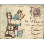 The Dr. Paul Ramsay Collection of Hand Painted Envelopes George Henry Edwards (1859-1918) 1902...