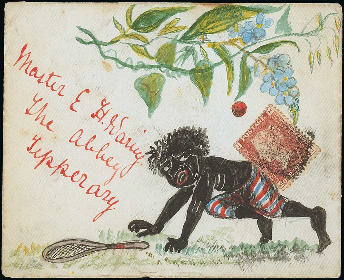 The Dr. Paul Ramsay Collection of Hand Painted Envelopes 1879 (30 Aug.) handpainted envelope