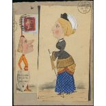 The Dr. Paul Ramsay Collection of Hand Painted Envelopes Harry Culshaw 1873 (8 Oct.) handpainte...
