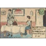 The Dr. Paul Ramsay Collection of Hand Painted Envelopes 1913 (24 Dec.) large handpainted enve...