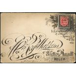 The Dr. Paul Ramsay Collection of Hand Painted Envelopes 1910 (13 July) large handpainted enve...