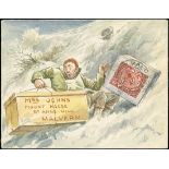 The Dr. Paul Ramsay Collection of Hand Painted Envelopes Mrs. Johns Correspondence 1926 (24 Dec...