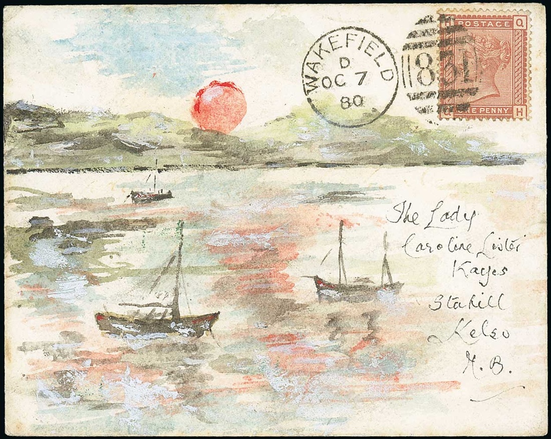 The Dr. Paul Ramsay Collection of Hand Painted Envelopes 1880 (7 Oct.), handpainted envelope "...