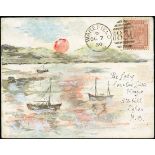 The Dr. Paul Ramsay Collection of Hand Painted Envelopes 1880 (7 Oct.), handpainted envelope "...