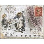 The Dr. Paul Ramsay Collection of Hand Painted Envelopes Miss Budden Correspondence 1873 (12 Au...