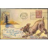 The Dr. Paul Ramsay Collection of Hand Painted Envelopes Joseph A. Wardley - Miss R. Pounder Co...