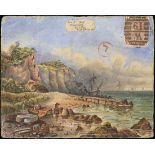 The Dr. Paul Ramsay Collection of Hand Painted Envelopes 1880 (8 Jan.) superb handpainted enve...