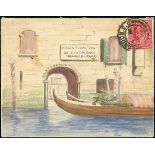 The Dr. Paul Ramsay Collection of Hand Painted Envelopes 1910 (20 Jan.) handpainted envelope "...