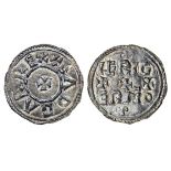 Eadgar (959-975), Penny, 1.31g, Two Line type, Heriger, + eadgar rex around small cross patteé...