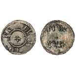 Wessex, Alfred (871-899), Halfpenny, 0.47g, Two Line ('Guthrum') type, Tilwine, el-fr-ed-re aro...