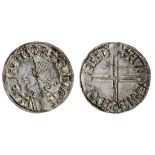 Aethelred II (978-1016), Penny, 1.49g, Long Cross type, Watchet, Hunwine, + æÐelræd rex anglo,...