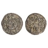 Wessex, Alfred (871-899), Halfpenny, 0.64g, Two Line ('Guthrum') type, Cuthberht, + elfred re,...