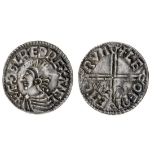 Aethelred II (978-1016), Penny, 1.3g, Long Cross type, Romney, Leofwine, + æÐelræd rex angl, ng...