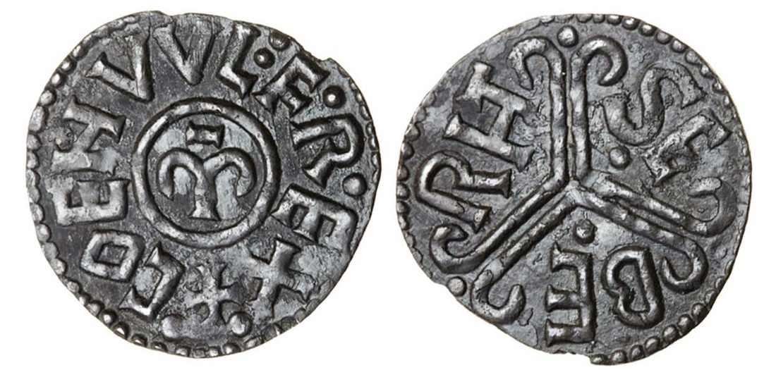 Mercia, Coenwulf (796-821), Penny, 1.24g, 5h, tribach type (c.797-805), Canterbury, Sigeberht,...