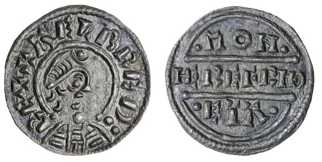 Wessex, Alfred (871-899), Penny, 0.99g, 9h, group 1 Wessex Lunettes ('Burgred') type, London, H...