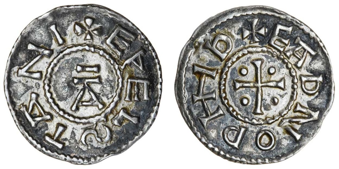 East Anglia, Aethelstan I (c.825-845), Penny, 1.29g, 3h, non portrait type, Eadnoth, + eÞelstan...