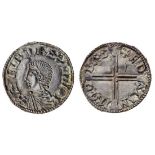 Aethelred II (978-1016), Penny, 1.74g, Long Cross type, Bath, Edstan, + æÐelred rex anglorx, th...