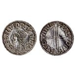 Aethelred II (978-1016), Penny, 1.78g, Long Cross type, Malmesbury, Ealdred, æÐelræd rex anglor...