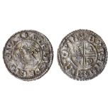 Aethelred II (978-1016), Penny, 1.77g, Intermediate Small Cross / Crux mule, Winchester, Byrhtm...