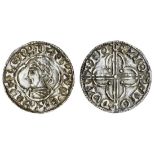 Cnut (1016-35), Penny, 0.94g, Quatrefoil type variety with diadem, Canterbury, Leofnoth, + cnvt...