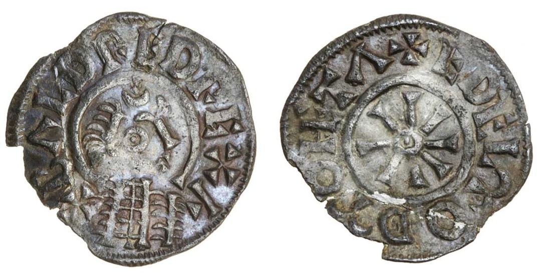 Kent, Baldred (c.823-825), Penny, 1.188g, 9h, portrait type, Rochester, Ethelmod, + baldred rex...