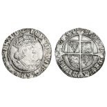 Henry VIII (1509-47), Groat, second coinage, Tower, 2.30g, m.m. rose, crowned bust right, rev....