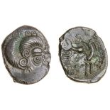 Armorica, Coriosolites, uninscribed coinage (c. 100-40 BC), billon Stater, class III, 6.65g, su...