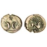 Iceni, uninscribed coinage (c. 50 BC- AD 10), gold Stater, early 'Freckenham' type, 5.32g, two...