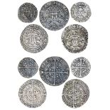 Henry VI (1422-61), Groats, annulet issue, Calais (3), 3.71g, crowned bust facing, fleur on bre...