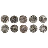 Early Anglo-Saxon England, continental phase (c. 695-740), silver Sceattas, Series E (5), varie...