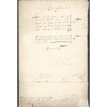 Autographs David Cunningham, The Board of the Green Cloth 1633 (6 July) bill of David Cunningha...