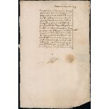 Autographs Sir Horatio Vere 1617 (31 December) receipt by Sir Horatio Vere for £200,