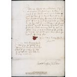 Autographs Sir Richard Weston 1630 (27 May) Warrant from Sir Richard Weston