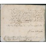 Autographs Francis Cottington 1632 (5 May) Warrant from Francis Cottington as Chancellor of the...